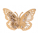Fluture Auriu Metalic cu Clip 22cm