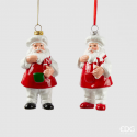 Set 2 Ornamente Santa Cupcake Shatterproof 8cm