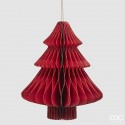 Ornament Roșu Origami Brad 15x13cm