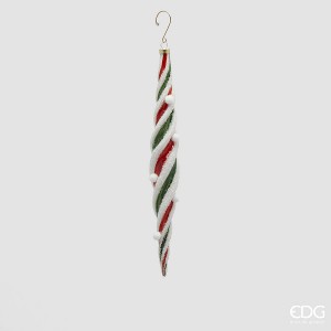 Glob Candy Țurțure Verde&Roșu Din Sticlă 29cm