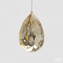 Ornament roșu Diamond lacrimă 15x10cm