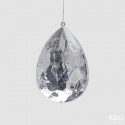 Ornament Diamond rotund argintiu 8,5x16cm