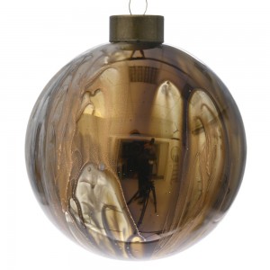 Set 6 Globuri Marble Gold Din Sticlă 8 cm