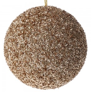 Glob roz-auriu cu sclipici 15cm