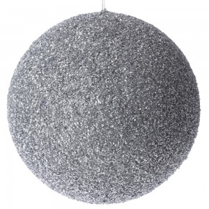 Glob argintiu cu sclipici 25cm