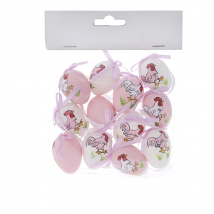 Set 12 ouă roz