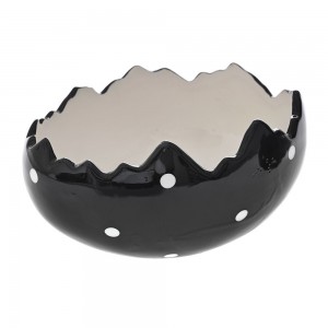 Suport ouă negru ceramică