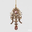 Ornament Damasco auriu cu pietre 13cm