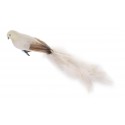 Decorațiune Pasăre cu pene bej/roz pudră 45 cm