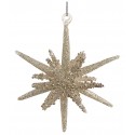 Ornament Stea Diamond șampanie 8cm