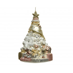Ornament 'Merry Christmas' Tree 16,5cm
