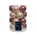 Set 20 Globuri Roz/Alb/Crem 6cm