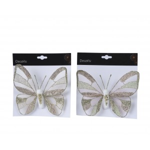 Set 2 ornamente fluturaș 17cm