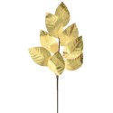 Crenguță cu frunze ivoar cu paiete 70cm