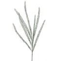 Crenguță cu frunze ivoar cu paiete 70cm