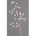 Crenguță cu frunze șampanie cu pietre 71cm
