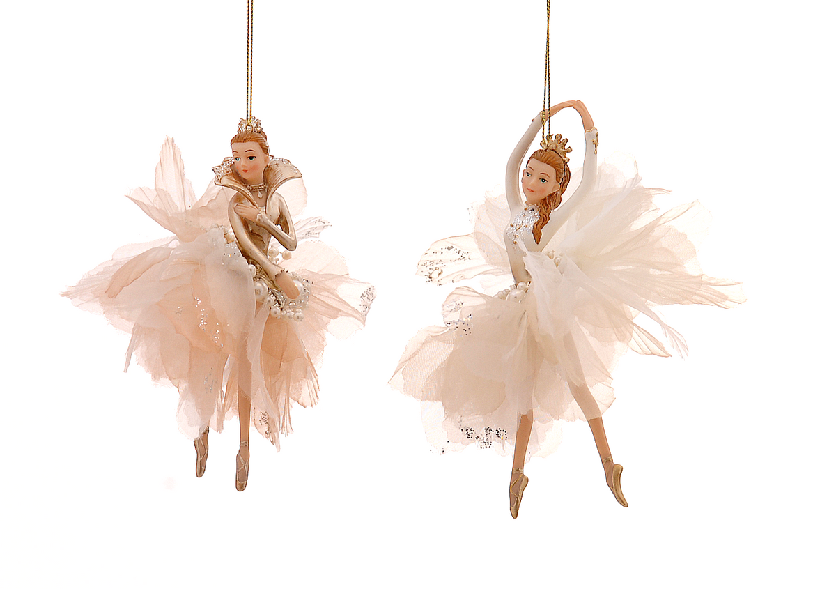 Set 2 Balerine Șampanie Amelie & Clara 15cm