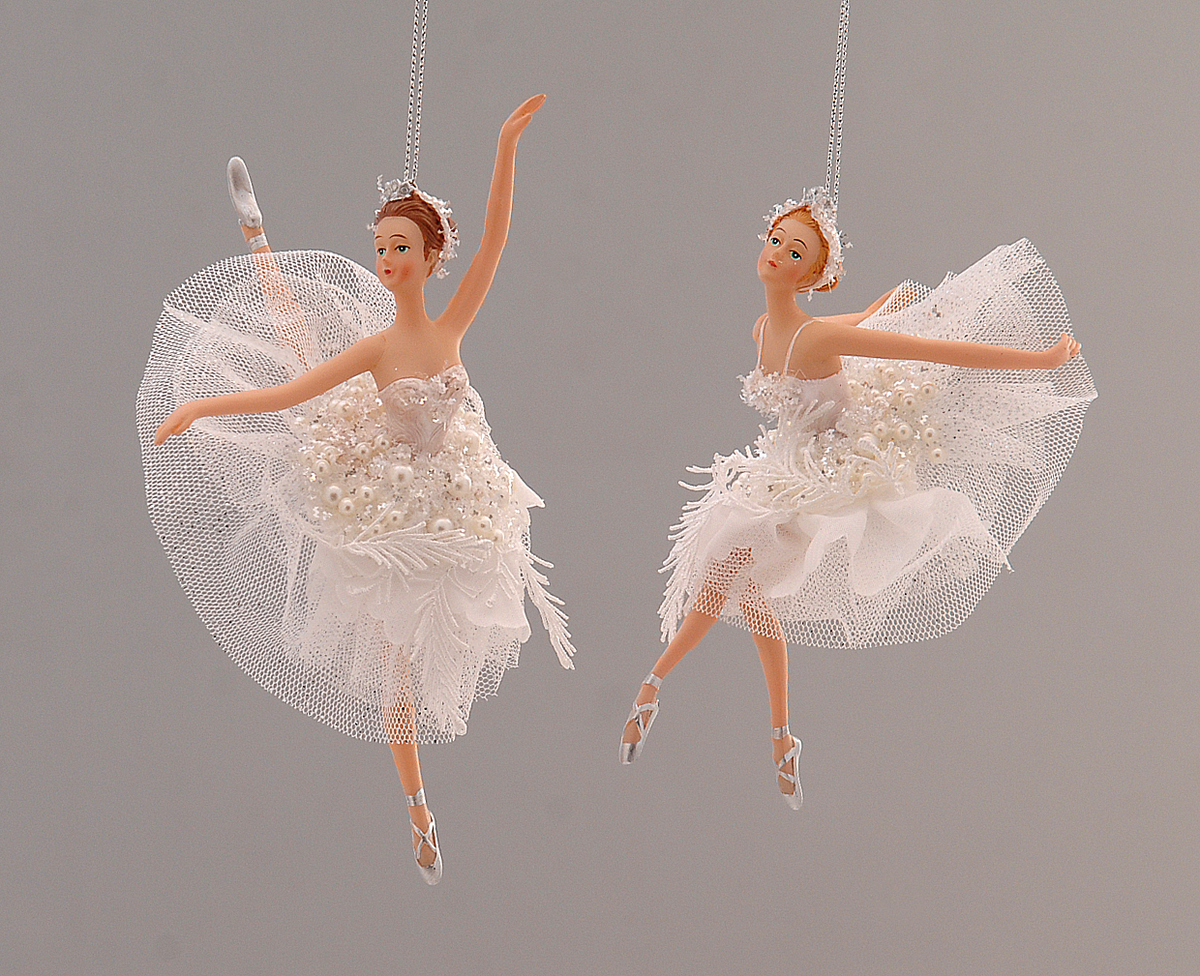 Set 2 balerine albe Sophia&Selina 17cm