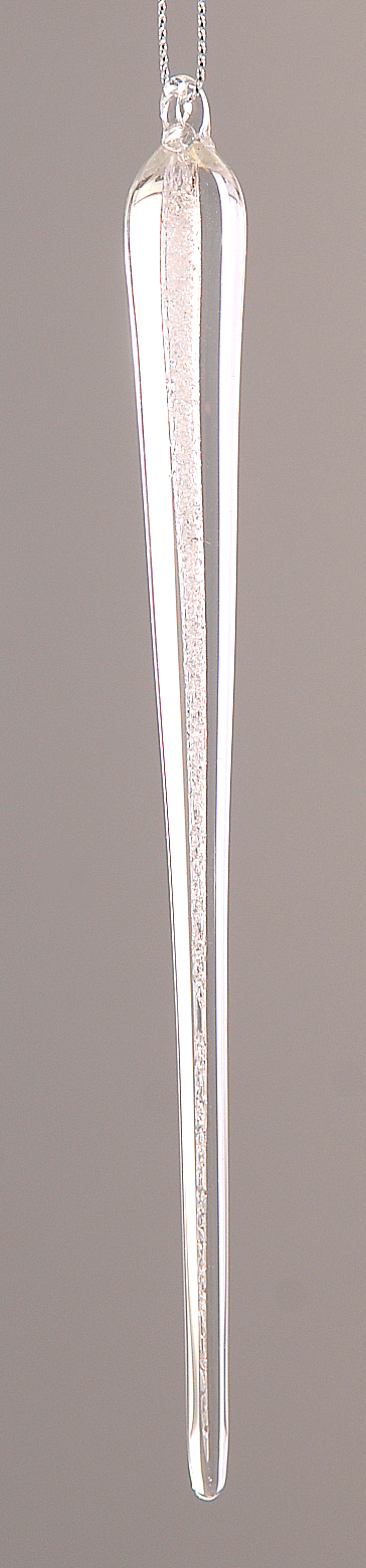 Ornament turture din sticlă transparentă 30cm