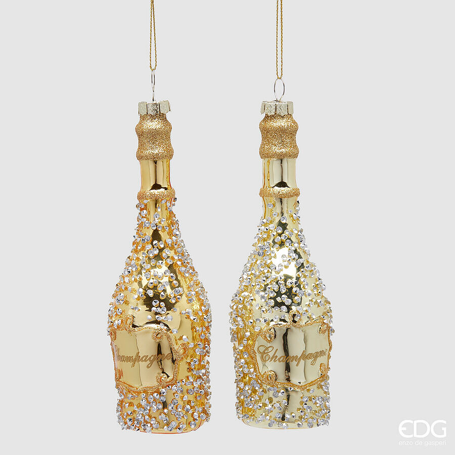 Set 2 Ornamente Șampanie 15 cm