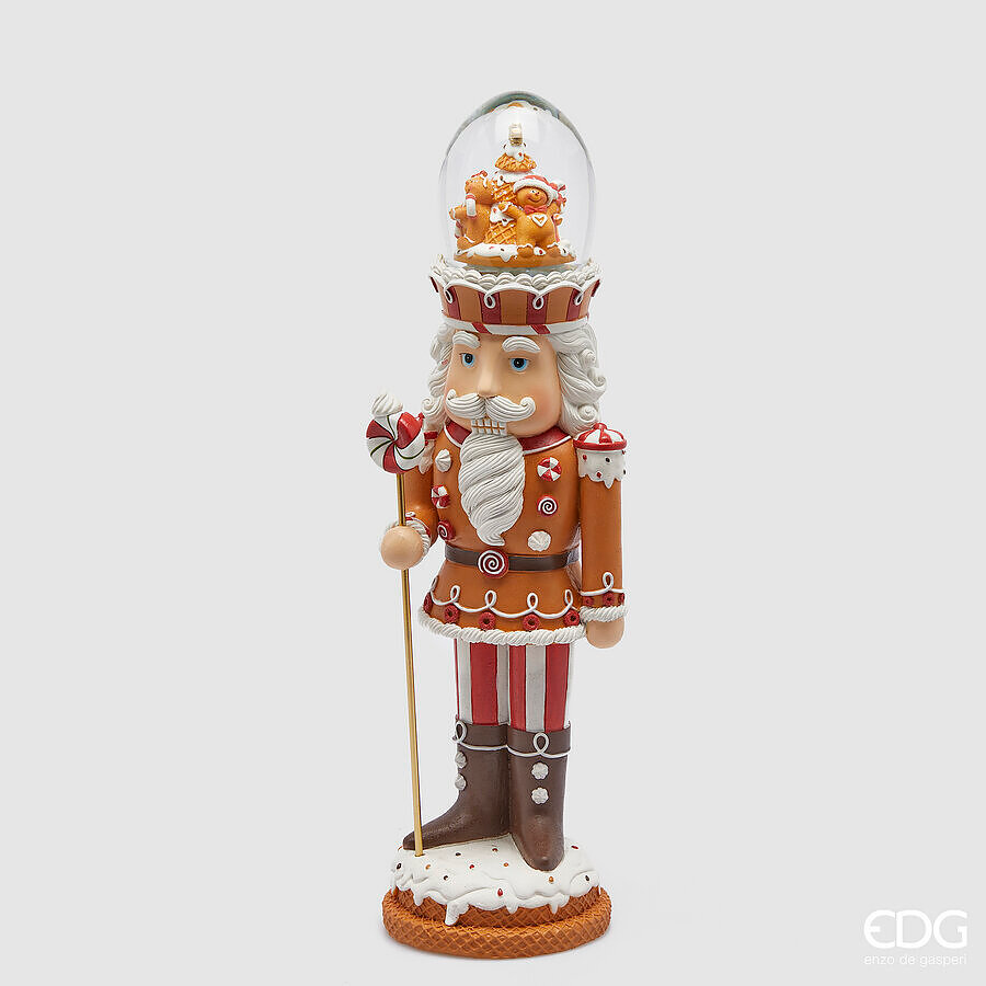 Figurină Spărgător de Nuci Gingerbread cu lumini 48 cm