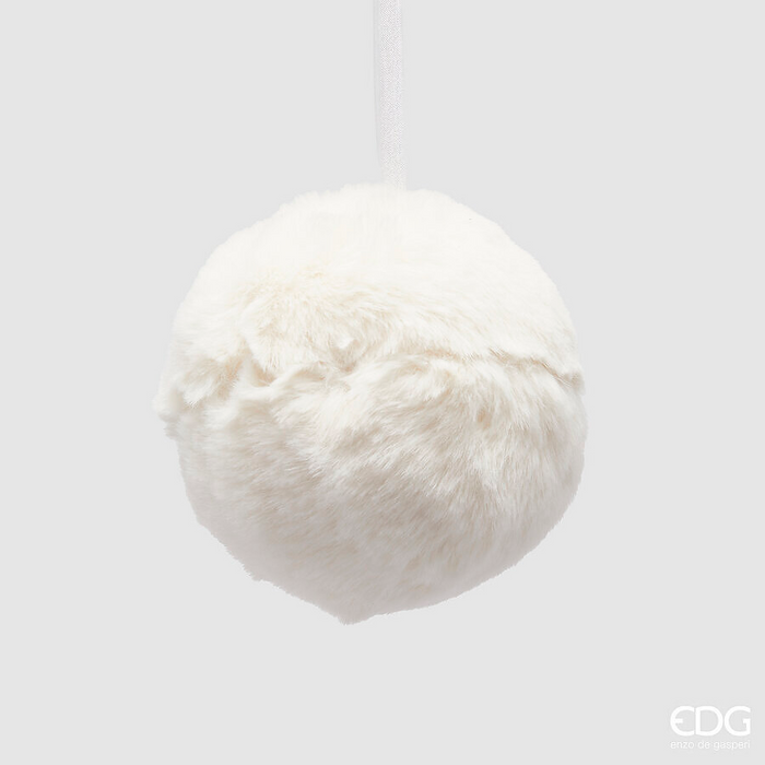 Glob Furry Alb 10 cm