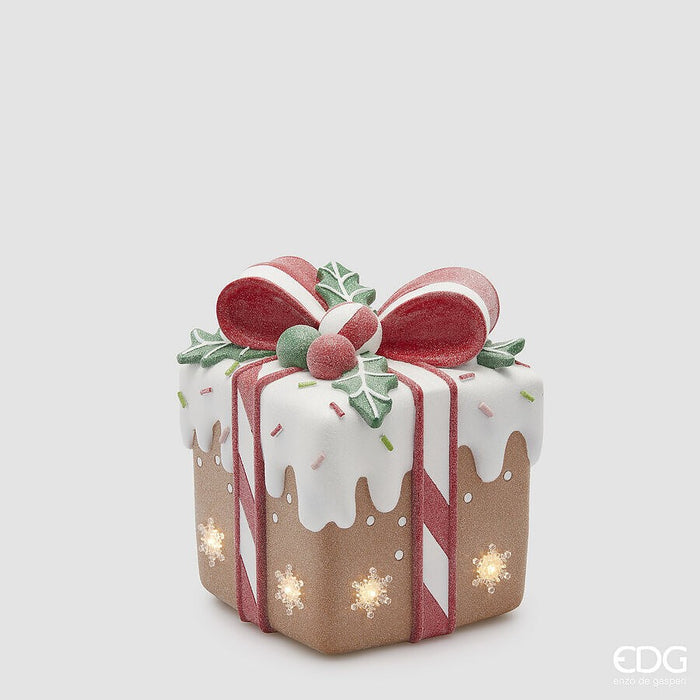 Decorațiune Cadou Luminat Gingerbread 26x21x21cm