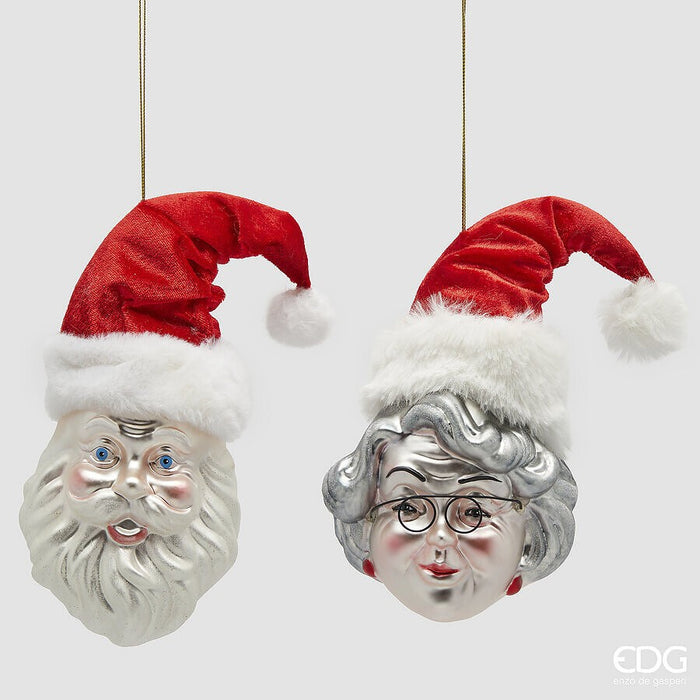 Set 2 Ornamente din Sticlă Dl.&Dna. Crăciun18cm