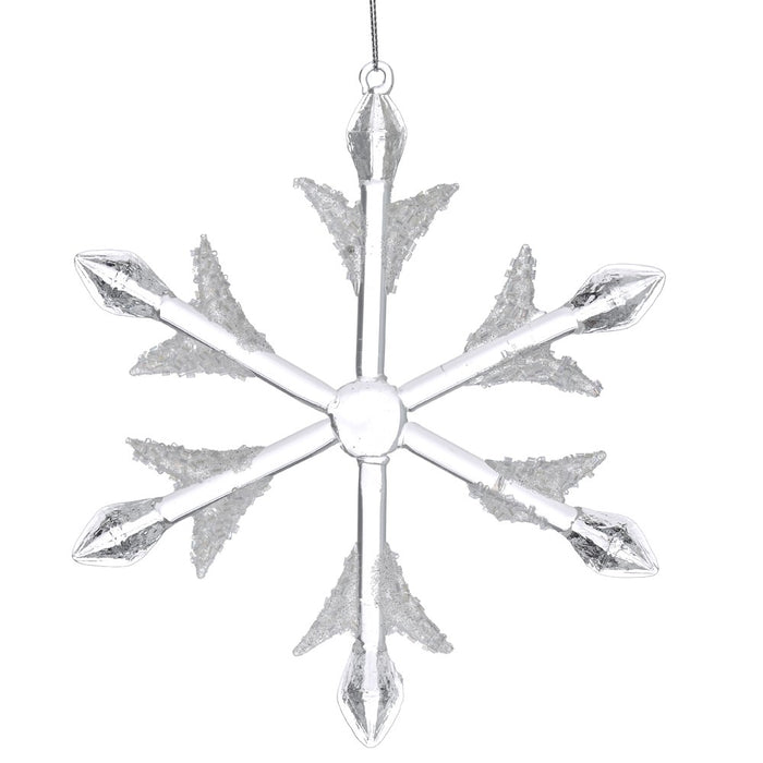 Ornament Fulg De Nea Din Sticlă 19 cm
