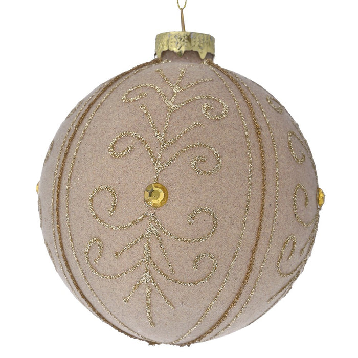 Set 4 Globuri Cream Gold Din Sticlă