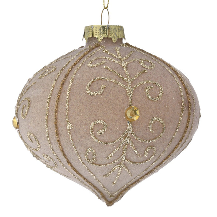 Set 4 Globuri Cream Gold Din Sticlă