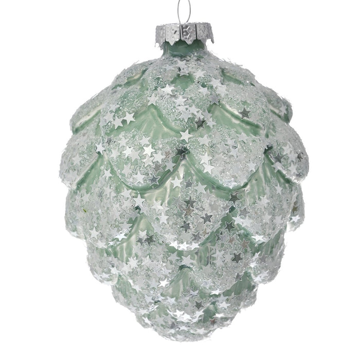 Set 6 Globuri Formă De Con Forest Green 10 cm