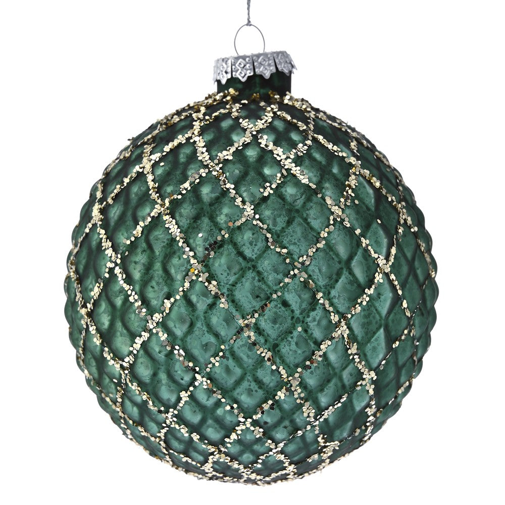 Set 4 Globuri verzi emerald 10cm