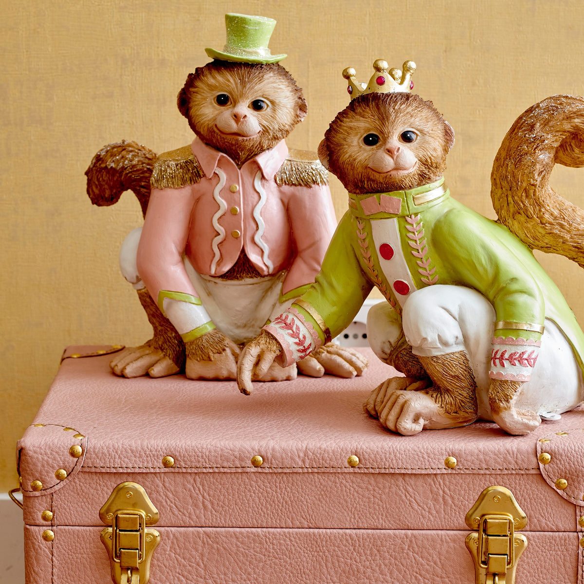 Set 2 Figurine Monkey 34cm