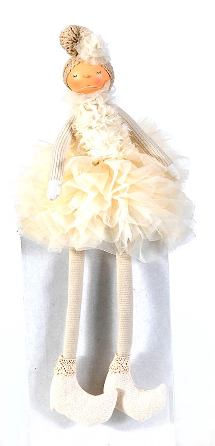 Decorațiune Păpușa Aurora crem 50,5cm