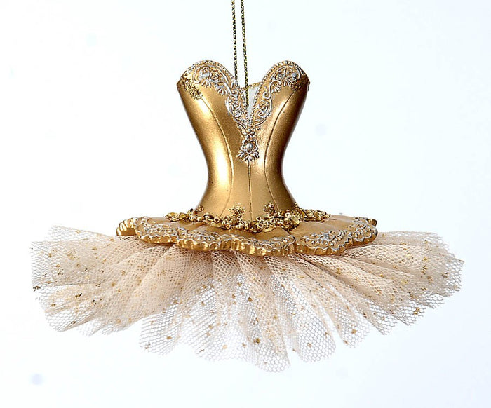 Ornament Ținută aurie de balerină 11cm