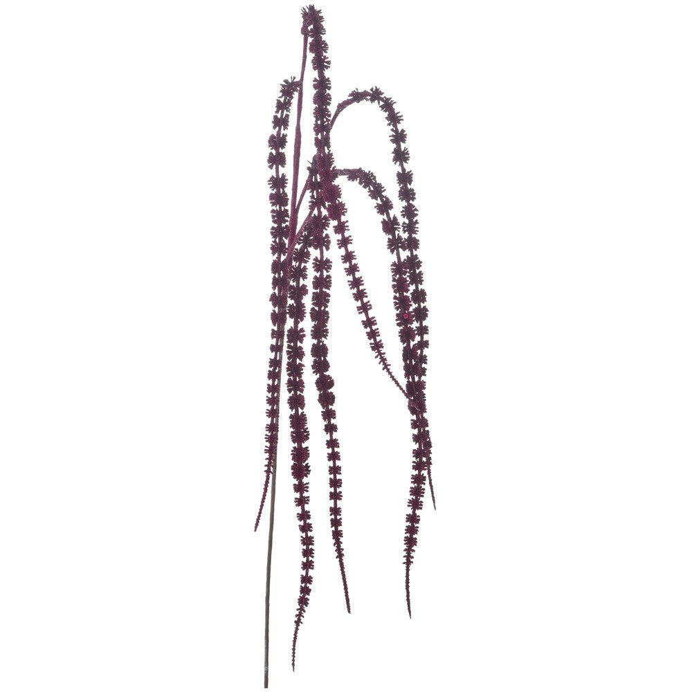 Crenguță cu sclipici burgundy 55cm