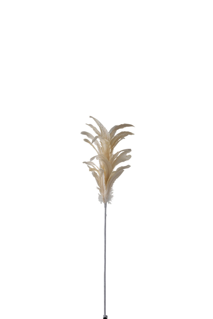 Crenguță Elegance din pene crem 5x4x80cm